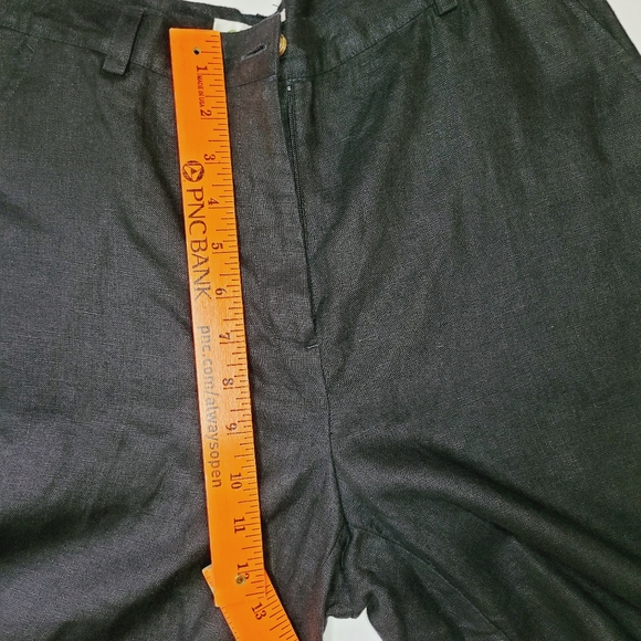 Orvis Shorts Linen Black Size 6 Womens Casual Beach Travel Belt Loops Boho Light - Picture 11 of 13